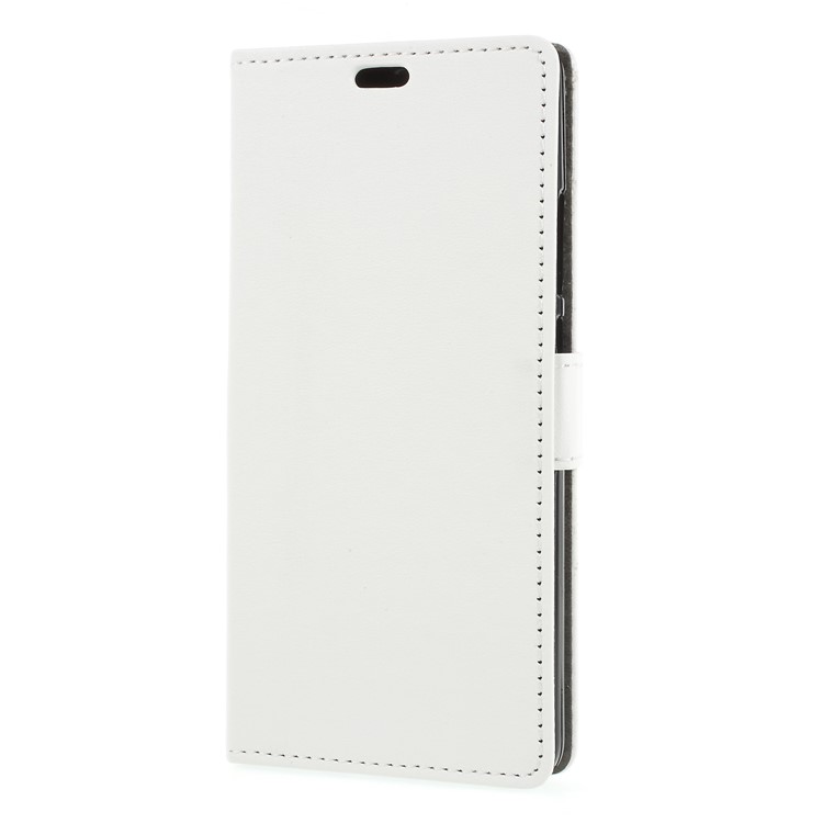 PU Leather Folio Flip Wallet Stand Cover for Nokia 7 plus - White-3
