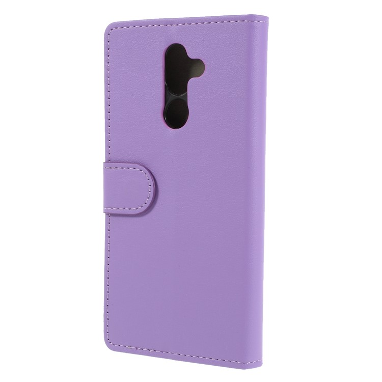 PU Leather Folio Flip Wallet Stand Cell Phone Cover Shell for Nokia 7 plus - Purple-2