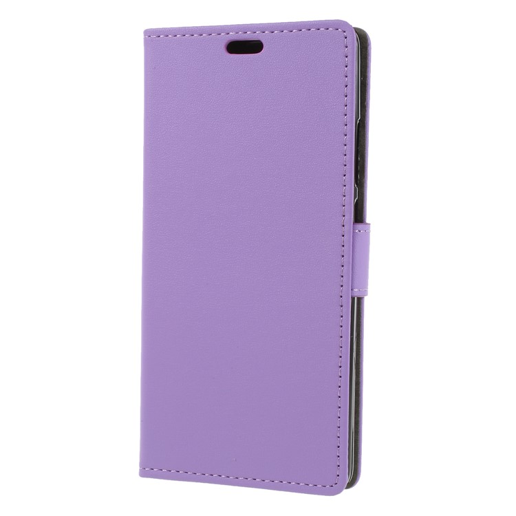 PU Leather Folio Flip Wallet Stand Cell Phone Cover Shell for Nokia 7 plus - Purple-3