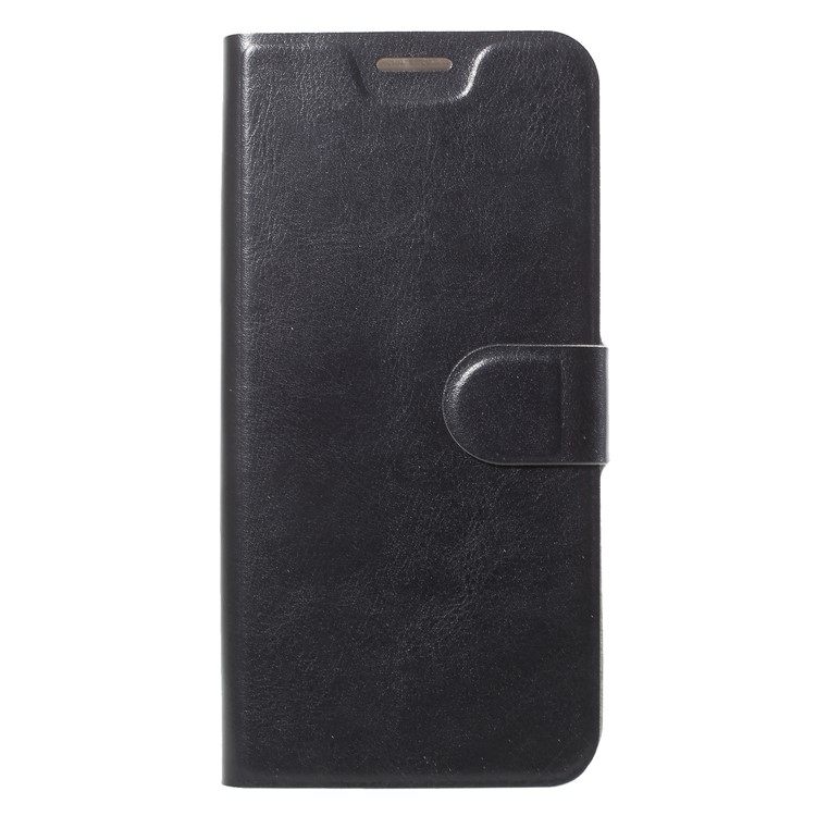 Crazy Horse Wallet Magnetic Stand Leather Case (Built-in Steel Sheet) for Nokia 7 plus - Black-3