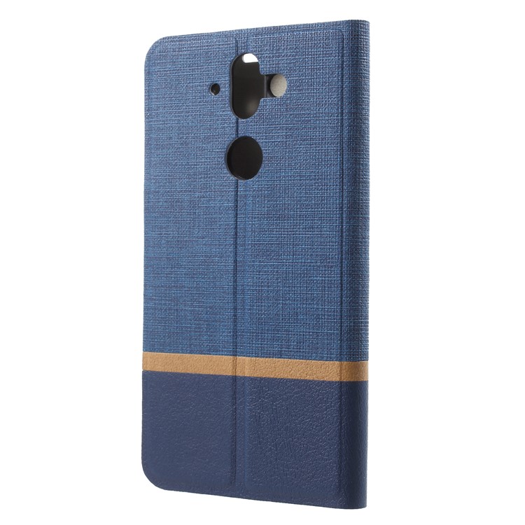 Cross Texture PU Leather Mobile Phone Case with Stand for Nokia 8 Sirocco - Blue-2
