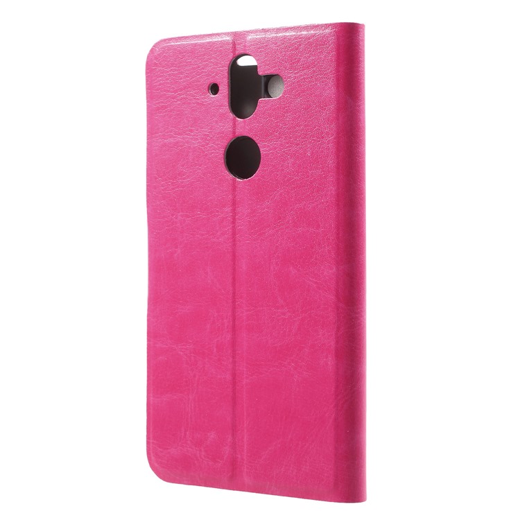 Crazy Horse PU Leather Card Holder Phone Case for Nokia 8 Sirocco - Rose-2