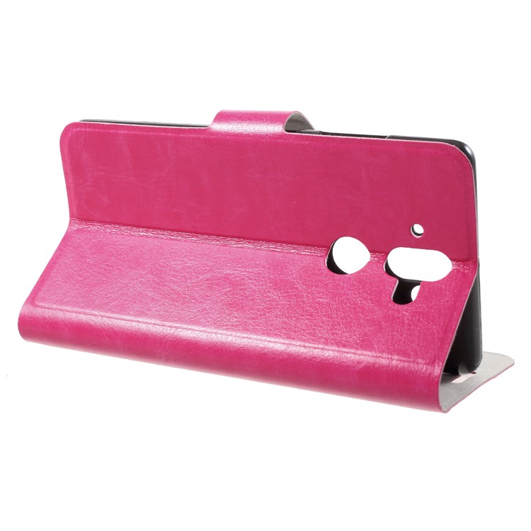 Crazy Horse PU Leather Card Holder Phone Case for Nokia 8 Sirocco - Rose-4
