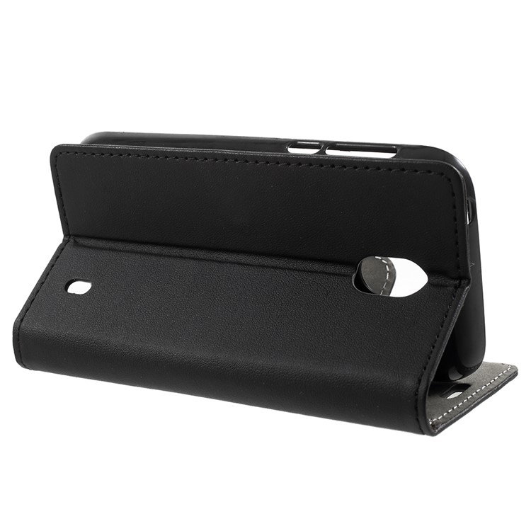 PU Leather Flip Magnetic Wallet Cover for Nokia 1 - Black-4