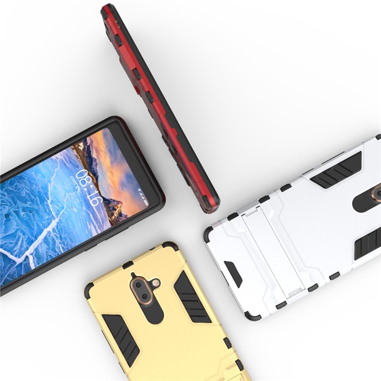 Cool Guard PC TPU Combo Mobile Case with Kickstand for Nokia 7 plus - Red-4