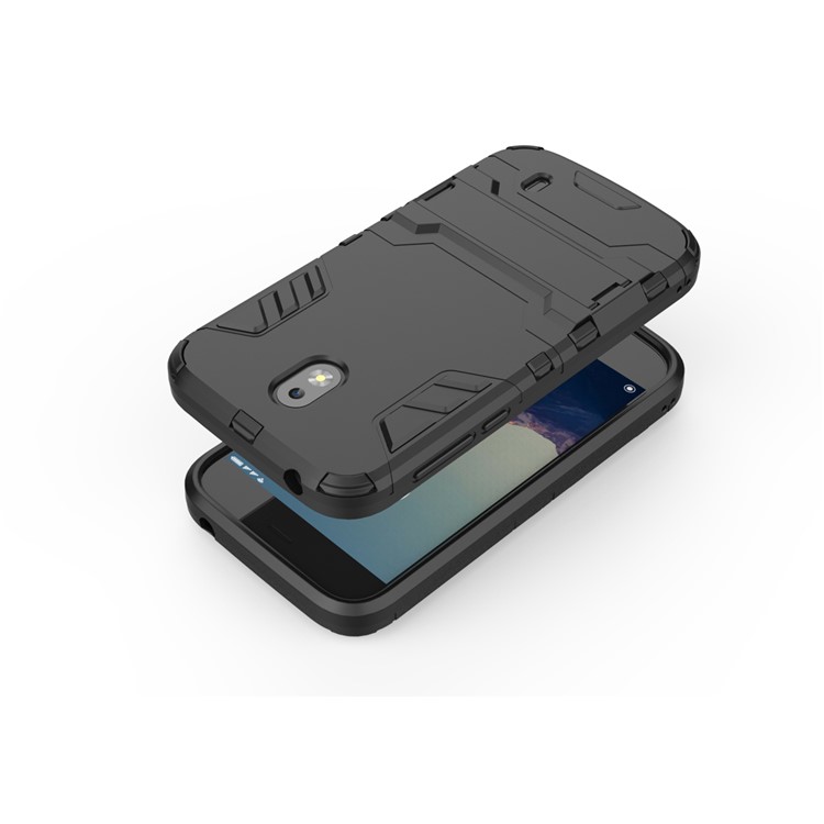 50PCS/Lot Plastic + TPU Hybrid Case with Kickstand for Nokia 1 - Black-5