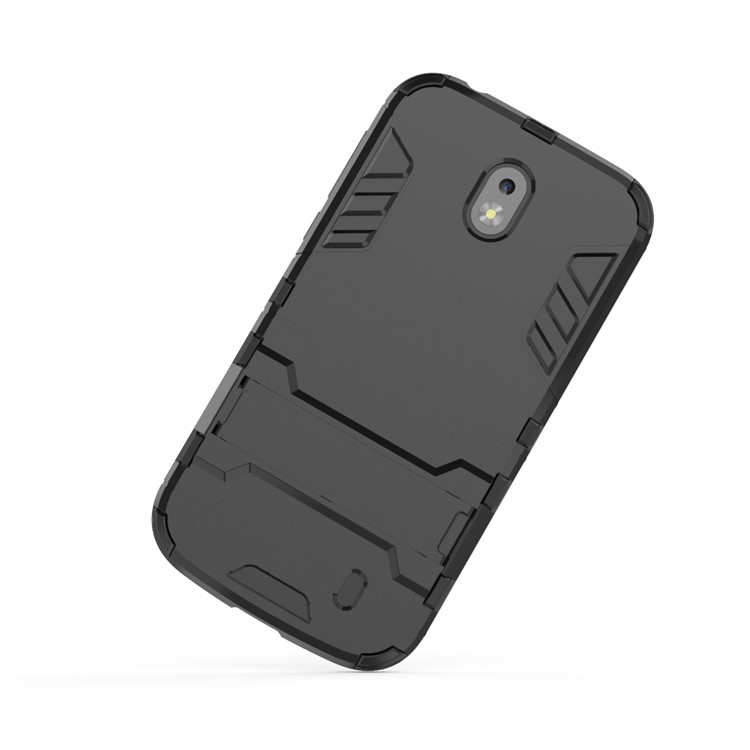 50PCS/Lot Plastic + TPU Hybrid Case with Kickstand for Nokia 1 - Black-7