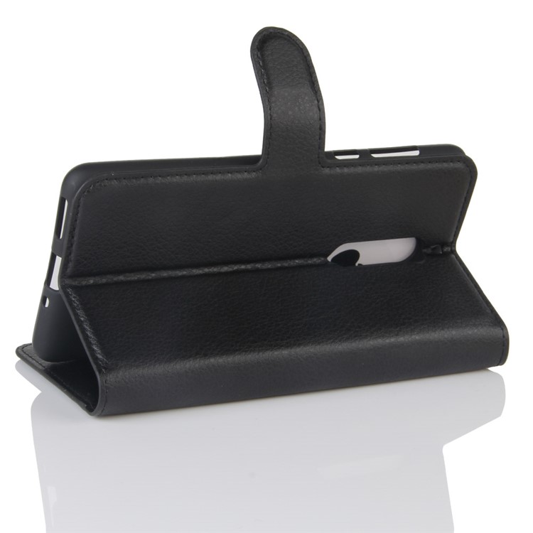 100Pcs/Set Litchi Grain Wallet Stand Leather Case for Nokia 5 - Black-5