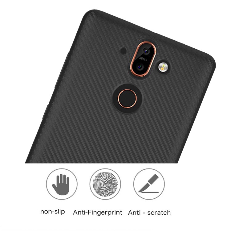 Carbon Fibre TPU Case for Nokia 9 / 8 Sirocco - Black-2