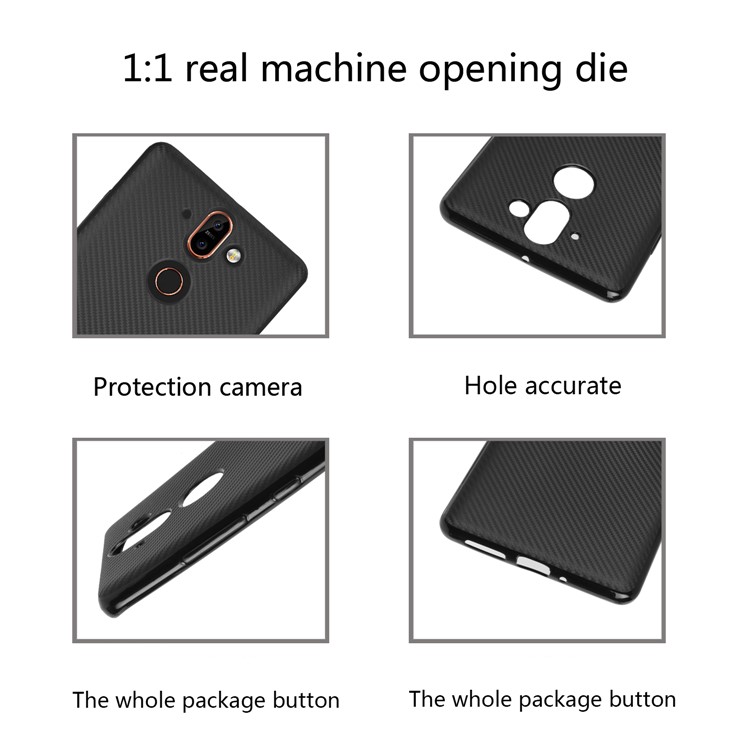 Carbon Fibre TPU Case for Nokia 9 / 8 Sirocco - Black-6