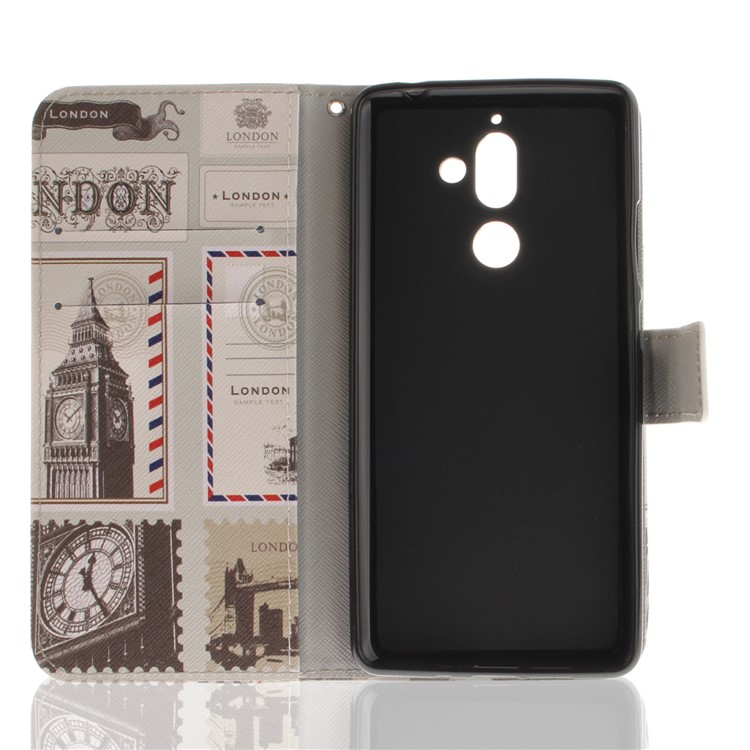Pattern Printing Wallet Stand PU Leather Cover for Nokia 7 plus - UK Flag-8