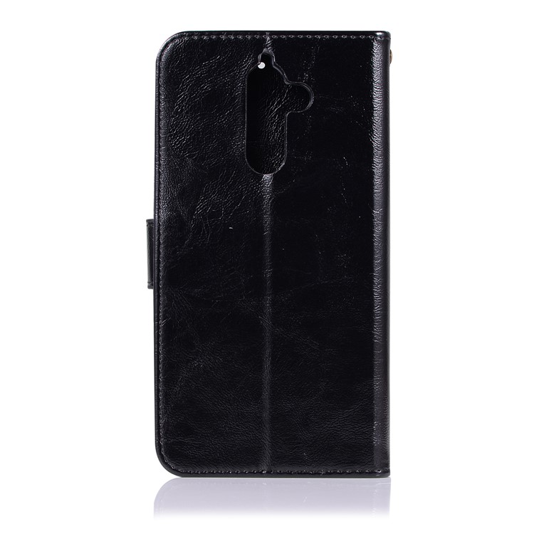 Premium Vintage Leather Wallet Case for Nokia 7 plus - Black-3