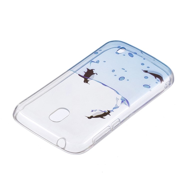 Pattern Printing IMD TPU Soft Mobile Casing for Nokia 1 - Swimming Penguin-3