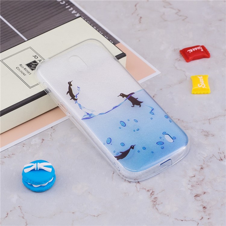 Pattern Printing IMD TPU Soft Mobile Casing for Nokia 1 - Swimming Penguin-4