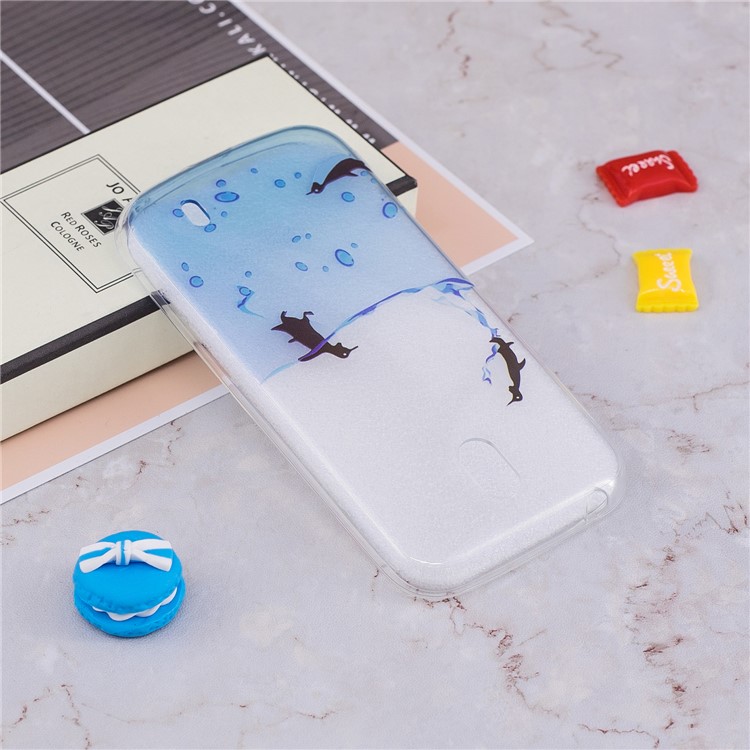 Pattern Printing IMD TPU Soft Mobile Casing for Nokia 1 - Swimming Penguin-5
