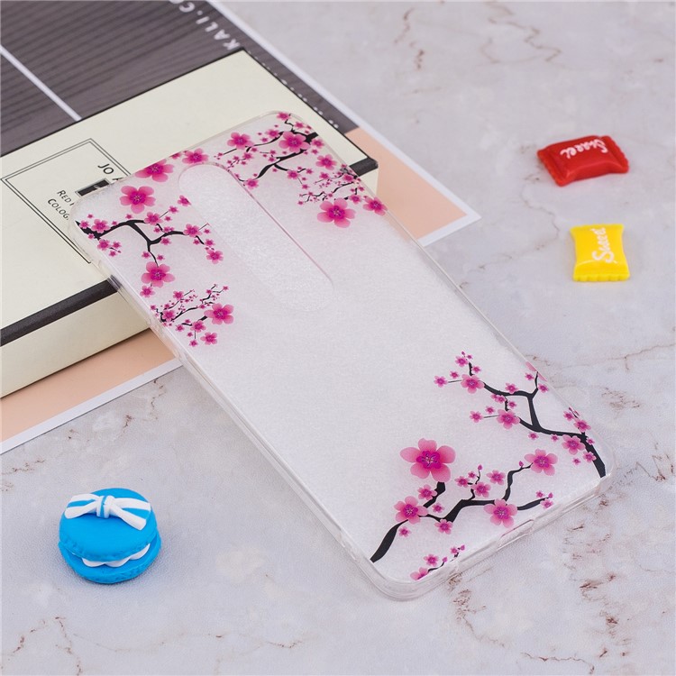 IMD Patterned Soft TPU Shell for Nokia 6 (2018) - Plum Blossom-4