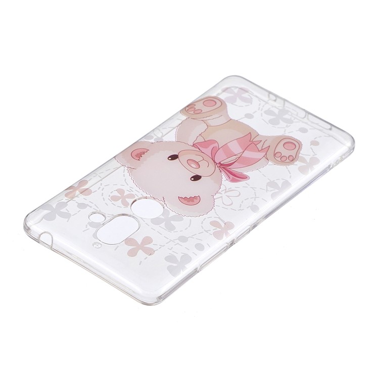 IMD Patterned Soft TPU Mobile Cover for Nokia 7 plus - Cute Bear-3