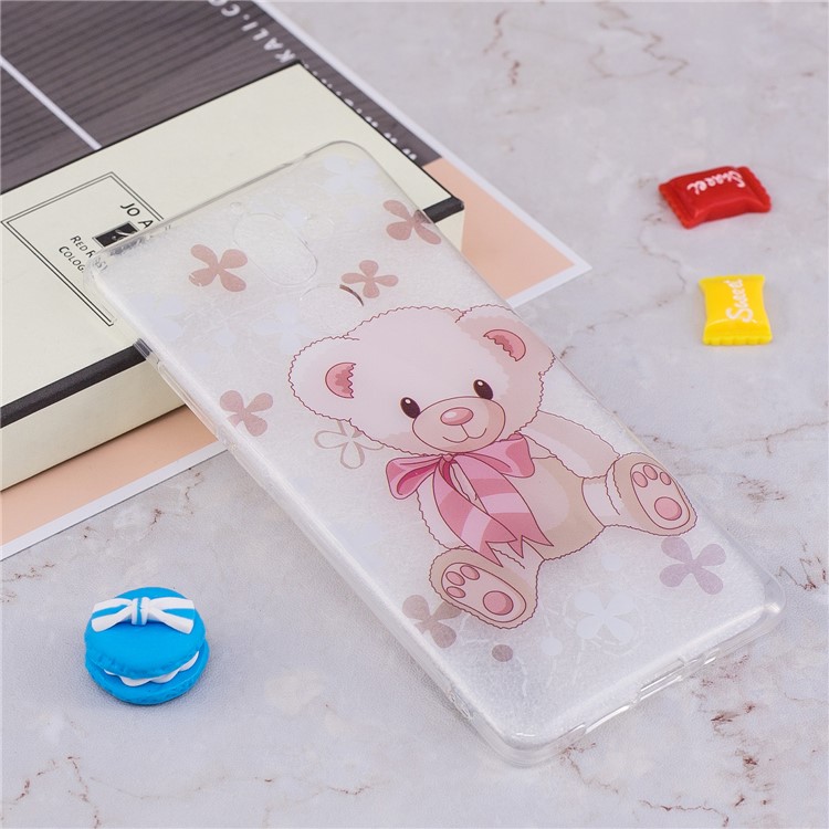 IMD Patterned Soft TPU Mobile Cover for Nokia 7 plus - Cute Bear-4