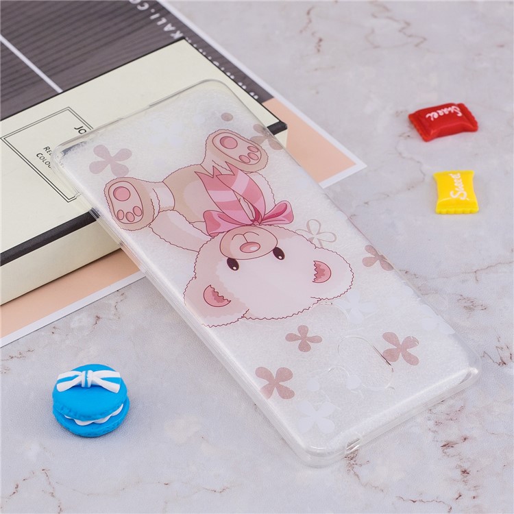 IMD Patterned Soft TPU Mobile Cover for Nokia 7 plus - Cute Bear-5