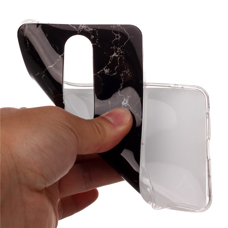 Marble Pattern IMD TPU Gel Case for Nokia 6 (2018) - Black-4