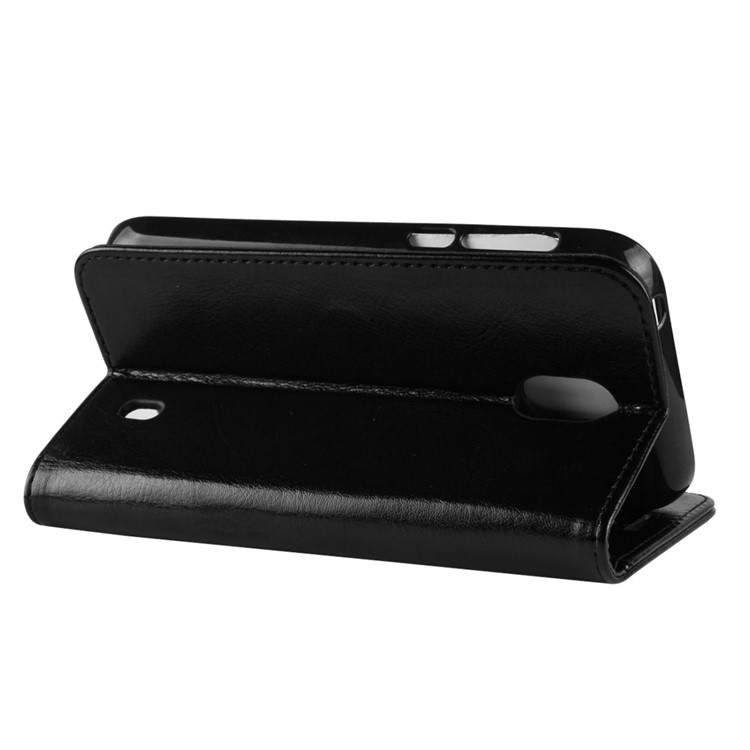 Crazy Horse PU Leather Folio Flip Cell Phone Case for Nokia 1 - Black-8