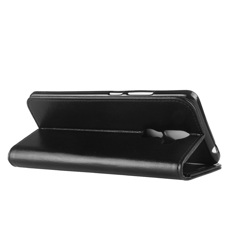 Crazy Horse Wallet Leather Stand Mobile Phone Case for Nokia 7 plus - Black-6