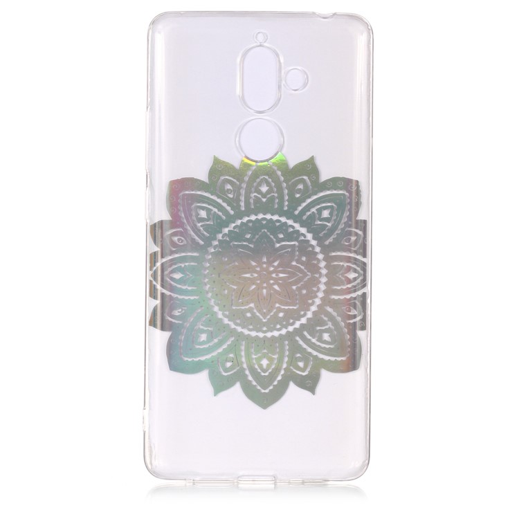 Colorful Laser Carving Patterned TPU Case for Nokia 7 plus - Blossom Flower-2