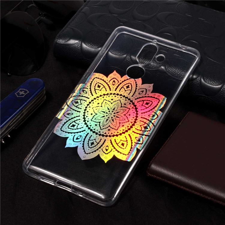 Colorful Laser Carving Patterned TPU Case for Nokia 7 plus - Blossom Flower-6