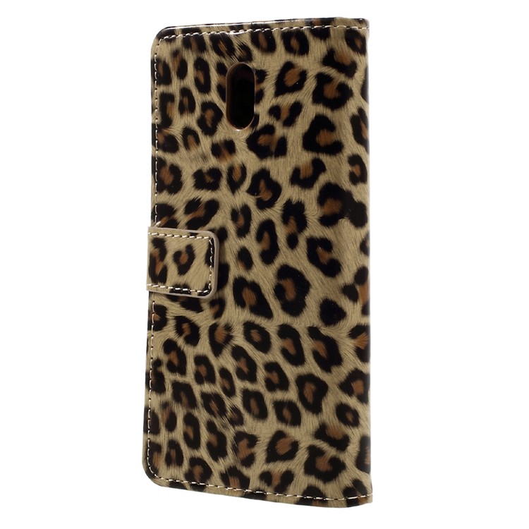 For Nokia 3 Leopard Pattern Leather Wallet Mobile Phone Case-2