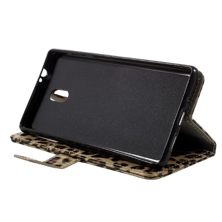 For Nokia 3 Leopard Pattern Leather Wallet Mobile Phone Case-4