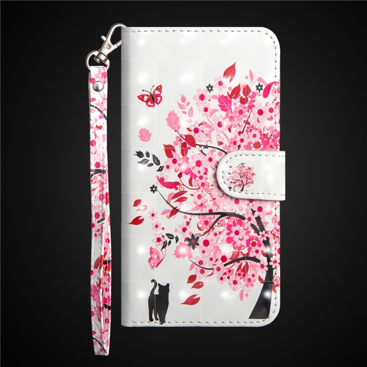 Pattern Printing Wallet Leather Stand Mobile Case for Nokia 6 (2018) - Flowered Tree-2