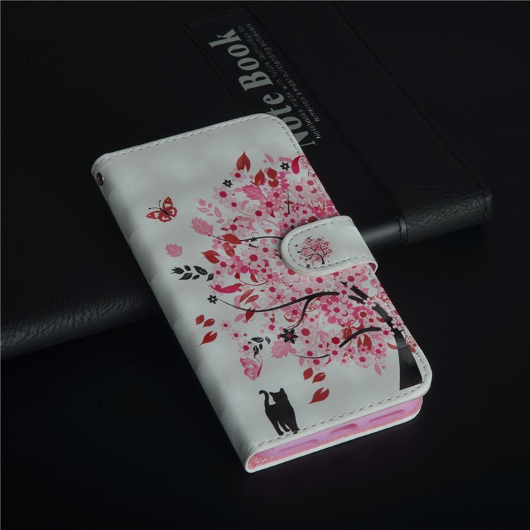 Pattern Printing Wallet Leather Stand Mobile Case for Nokia 6 (2018) - Flowered Tree-4