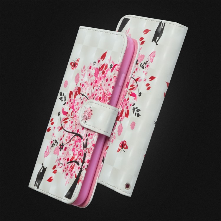 Pattern Printing Wallet Leather Stand Mobile Case for Nokia 6 (2018) - Flowered Tree-5