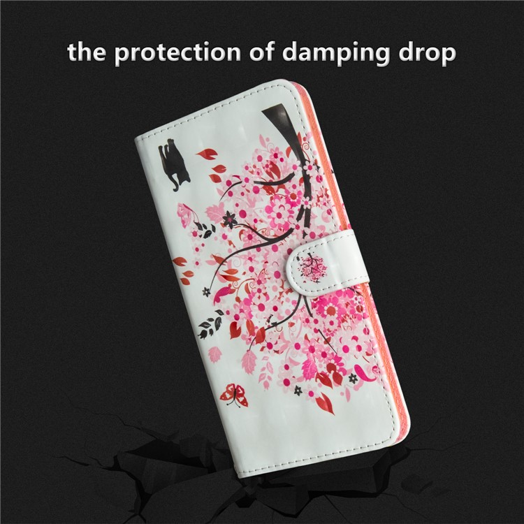 Pattern Printing Wallet Leather Stand Mobile Case for Nokia 6 (2018) - Flowered Tree-7