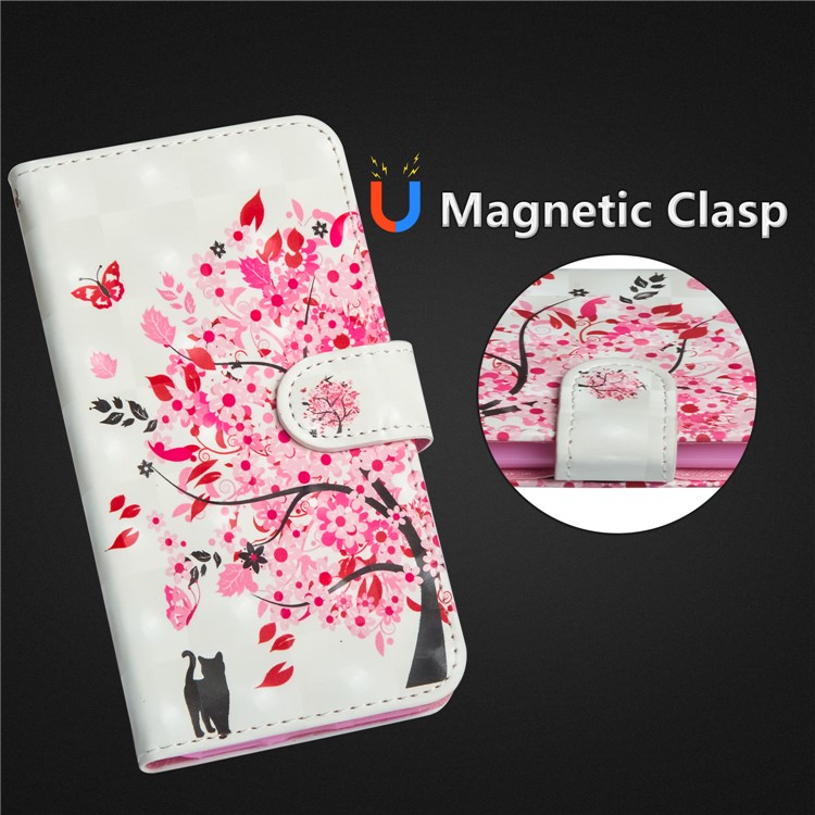 Pattern Printing Wallet Leather Stand Mobile Case for Nokia 6 (2018) - Flowered Tree-9