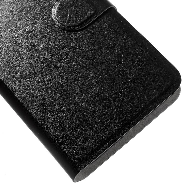 Crazy Horse PU Leather Card Holder Mobile Case for Nokia 5 Built-in Steel Sheet - Black-7