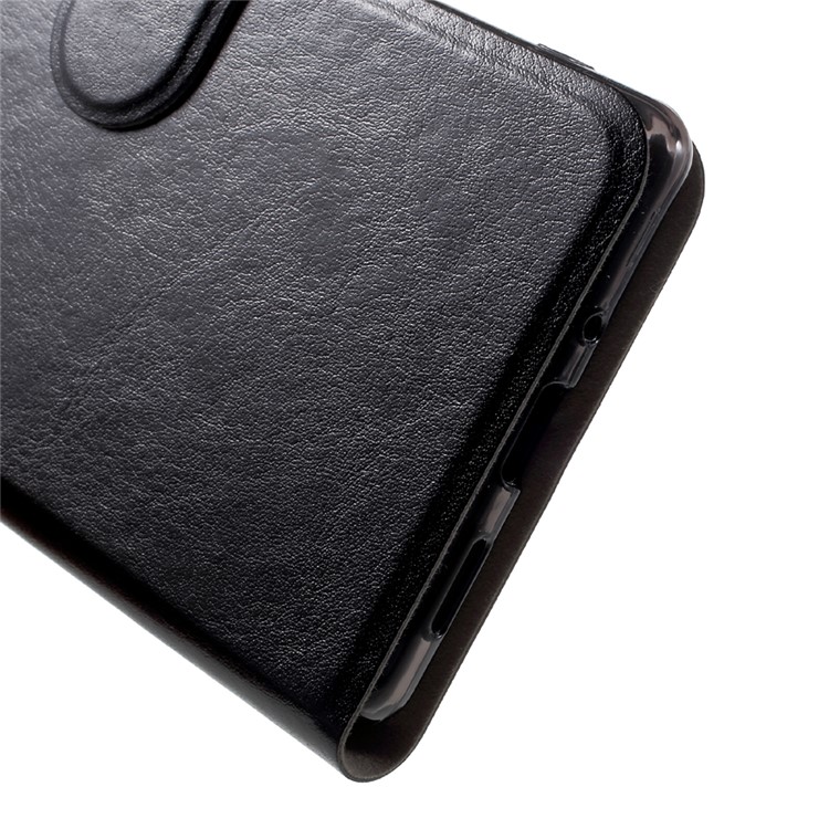 Crazy Horse PU Leather Card Slot Case with Stand for Nokia 3 Built-in Steel Sheet - Black-8