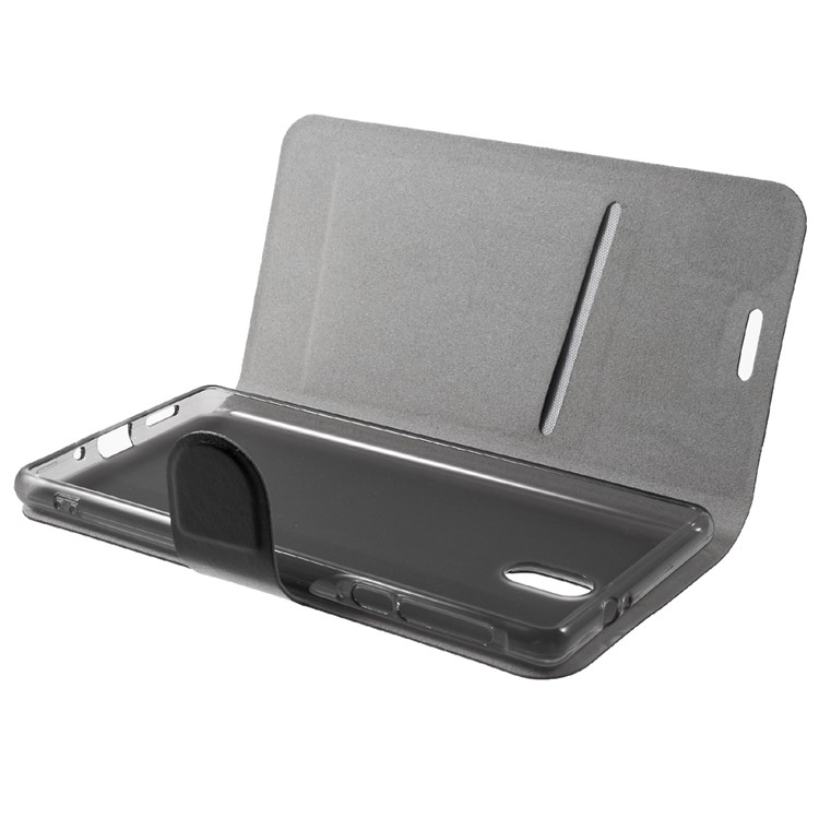 Crazy Horse PU Leather Card Slot Case with Stand for Nokia 3 Built-in Steel Sheet - Black-9