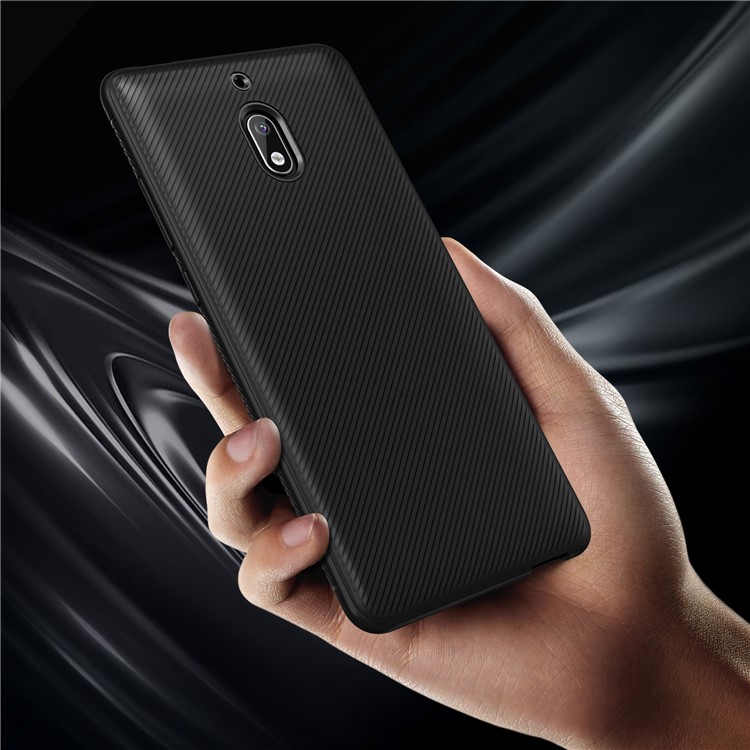 Black - Twill Texture Silicone Mobile Phone Shell for Nokia 2.1-4