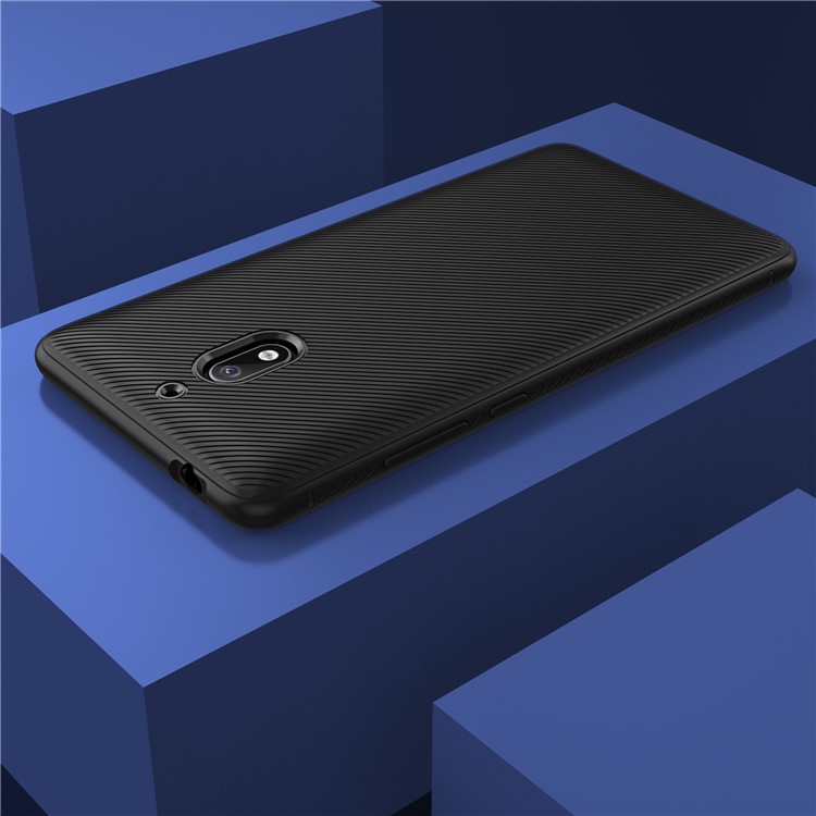 Black - Twill Texture Silicone Mobile Phone Shell for Nokia 2.1-6