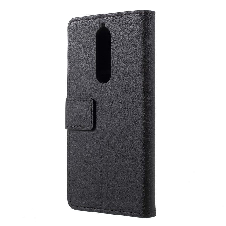 PU Leather Magnetic Wallet Mobile Phone Shell for Nokia 5.1 - Black-3