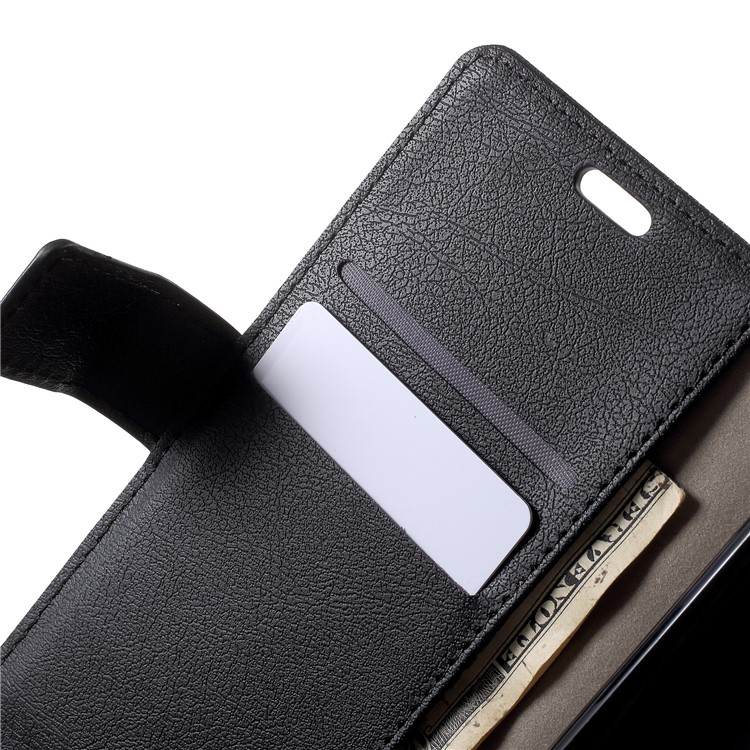 PU Leather Magnetic Wallet Mobile Phone Shell for Nokia 5.1 - Black-7