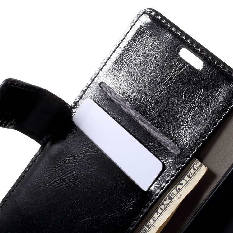 Crazy Horse Wallet Stand Leather Protection Phone Case for Nokia 5.1 - Black-7