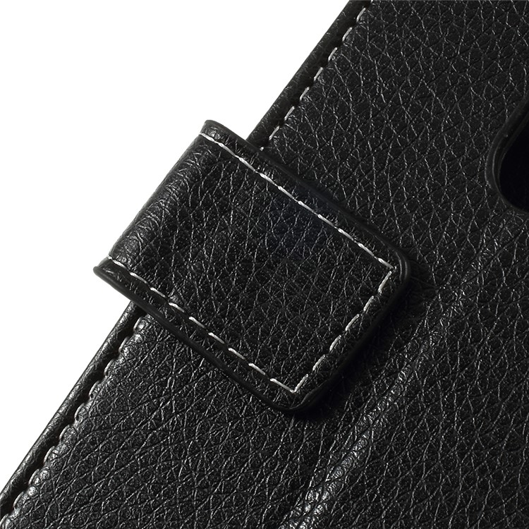 Litchi Skin PU Leather Protection Mobile Phone Shell for Nokia 5.1 - Black-10