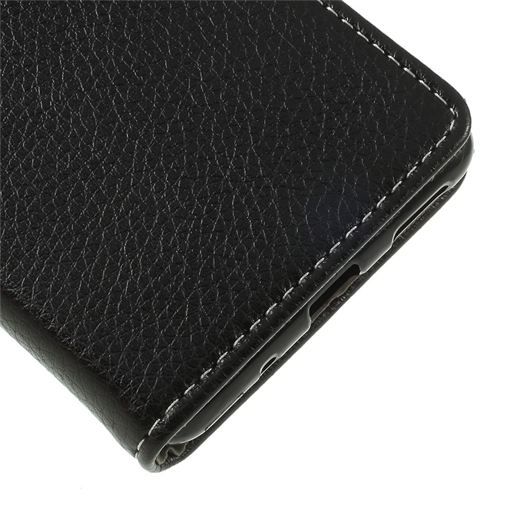 Litchi Skin PU Leather Protection Mobile Phone Shell for Nokia 5.1 - Black-7
