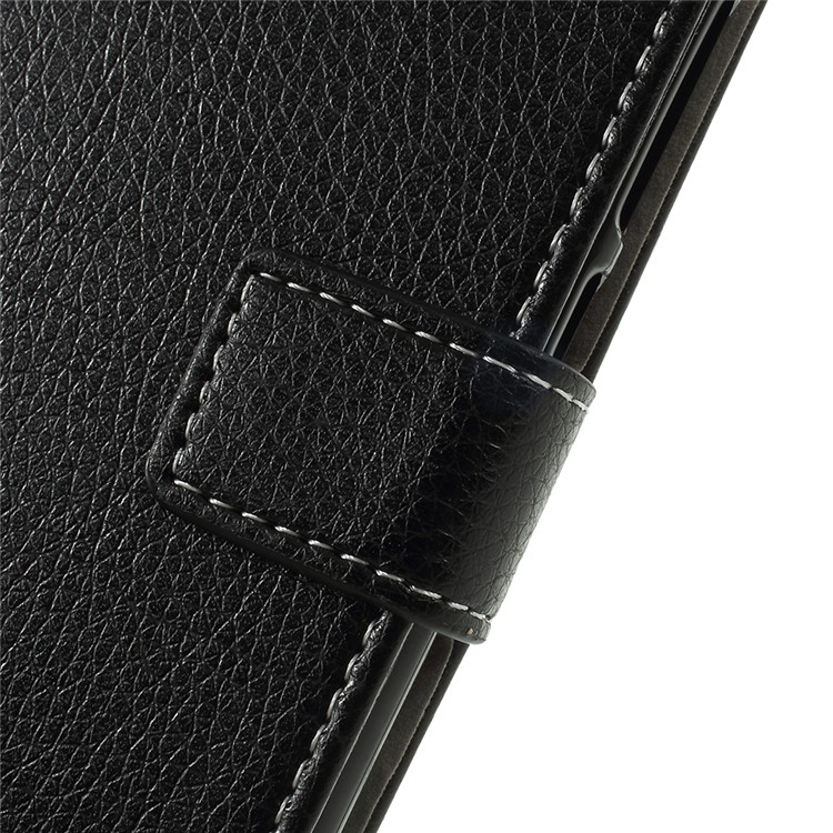 Litchi Skin PU Leather Protection Mobile Phone Shell for Nokia 5.1 - Black-9