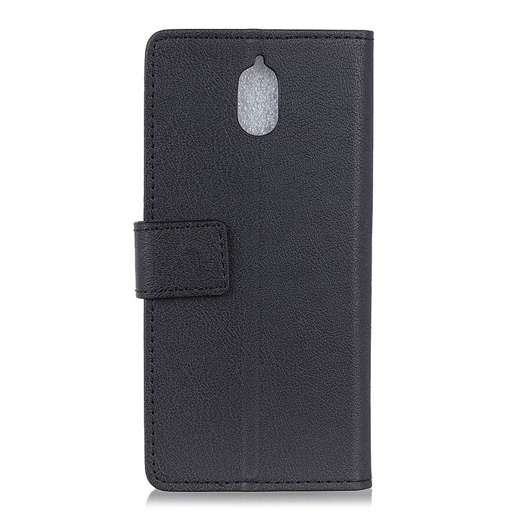 Wallet Stand Magnetic Flip Leather Phone Case for Nokia 3.1 - Black-3