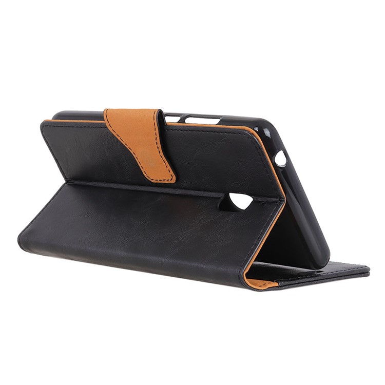 For Nokia 2.1 Crazy Horse Texture Wallet Stand Split Leather Phone Case - Black-7