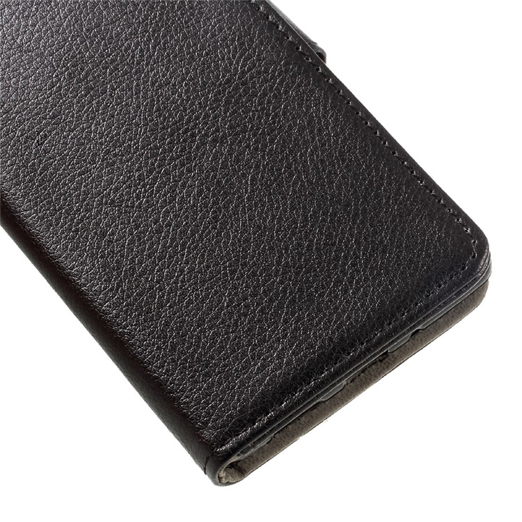 Lychee Texture Leather Wallet Stand Case Cover for Nokia 3 - Black-7