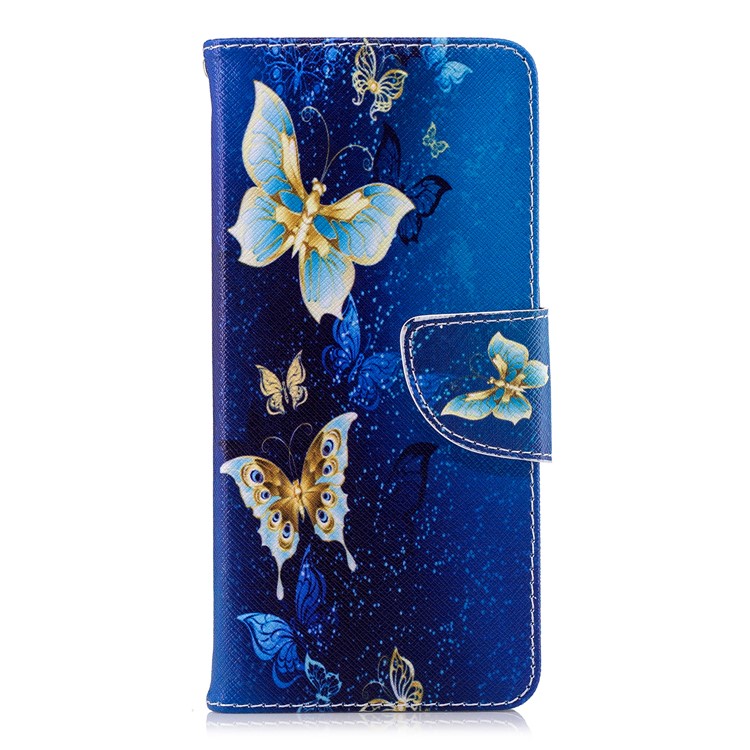 Pattern Printing Wallet Leather Case with Stand for Nokia 5.1 - Butterfly Pattern-2